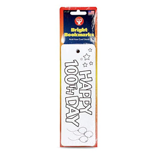 Hygloss Products Happy 100th Day Bookmarks - White Bookmark with ‚Äö√Ñ√∫Happy 100th Day‚Äö√Ñ√π on The Front - Fun to Personalize - Make Reading Fun - 2‚Äö√Ñ√π x 6‚Äö√Ñ√π - 25 Pack