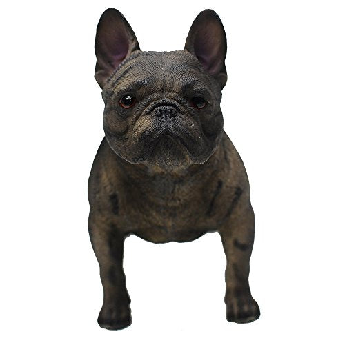Comfy Hour Doggyland Collection, Miniature Dog Collectibles 6 Standing French Bulldog Figurine, Realistic Lifelike Animal Statue Home Decoration, Brindle, Polyresin