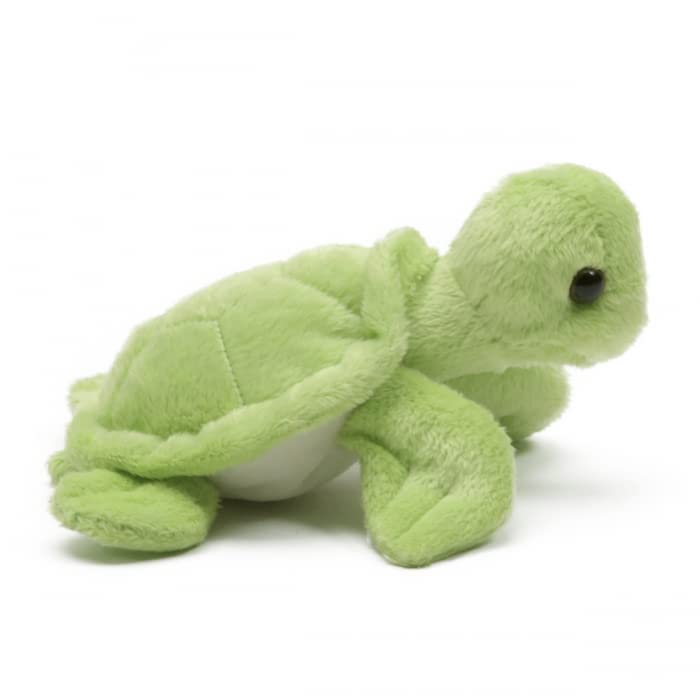 Unipak 1122TD-L Handful Light Green Turtle Plush Figure Toy, 6-inch Length