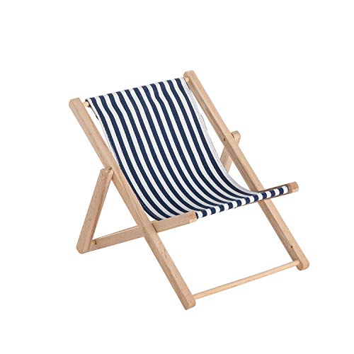 Beachcombers B22600 Navy Stripe Beach Chair Accent, 11.87-inch High