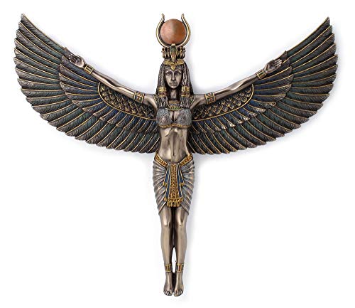 Veronese Design Egyptian Goddess Isis Spreading Wings Wall Plaque 11.8" Tall