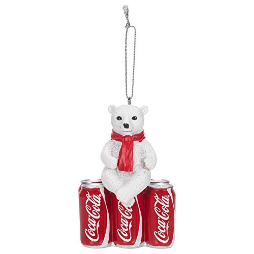 Kurt Adler CC2203 Coca-Cola Cub on 6-Pack Cans, 3-Inch Height, Resin
