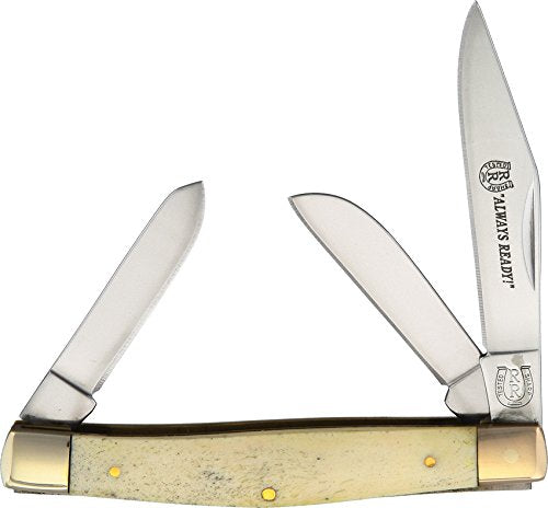 Blue Ridge Knives Rough Ryder Stockman White Smooth Bone