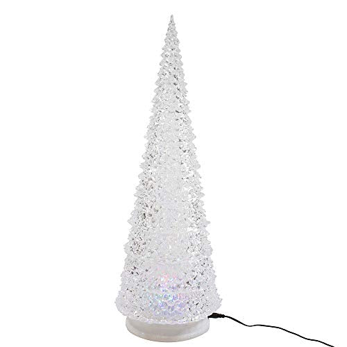 Kurt Adler Adler 22-Inch Acrylic LED Tree with Projector Table Piece, Multi