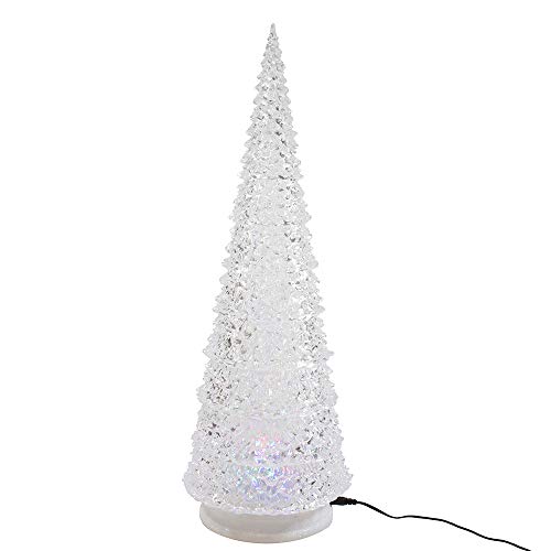 Kurt Adler Adler 22-Inch Acrylic LED Tree with Projector Table Piece, Multi