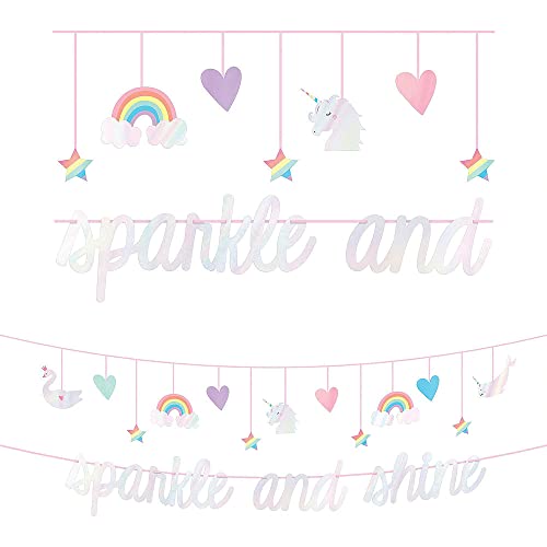 Amscan Sparkle and Shine Rainbow Double Banner - 2 Pcs., 12&