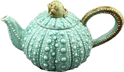 Blue Sky Clayworks Clayworks Urchin Teapot, 10.5" x 6" x 5", Turquoise
