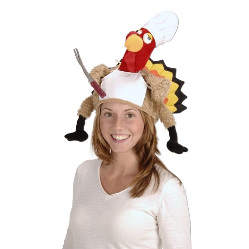 Beistle Plush Chef Turkey Hat Party Accessory (1 count) (1/Pkg)