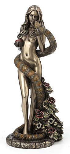 Unicorn Studio Veronese Design Original Sin by James Ryman Eve Holding Apple with Coiling Serpent Statue
