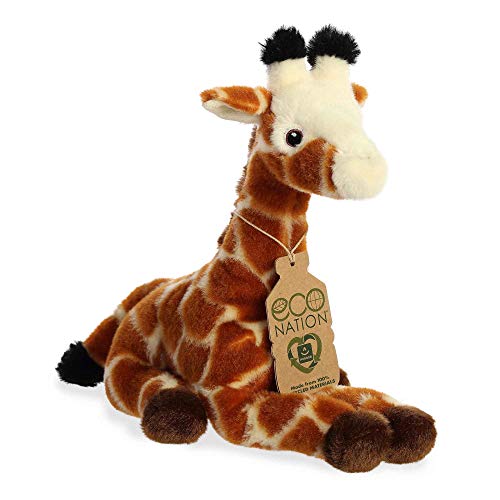 Aurora Eco Nation 35004 Giraffe Plush Animal Toy, 9-inch Height