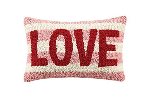 Peking Handicraft 30TG304C12OB Love Polly Filled Hook Pillow, 12-inch Length, Wool and Cotton