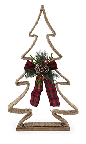 Boston International Christmas Tabletop D√©cor, Festive Jute Tree
