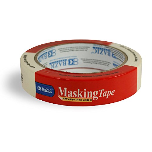 BAZIC General Purpose Masking Tape 0.94" X 1440" (40 Yards), Paper Tape Painting Decorating Labeling Art Crafts for Home Office, 1-Pack