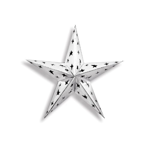 Beistle Dimensional Foil Star, 12-Inch, Silver