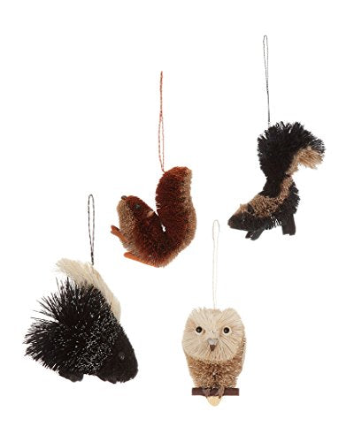 Kurt Adler Set Of 4 Woodland Animal Ornaments