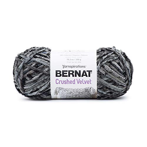 Spinrite Yarns (CA) Bernat Crushed Velvet Yarn, Deep Gray