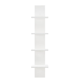 Danya B. Arica Utility Column 4-Tier Spine Wall Shelves (White)