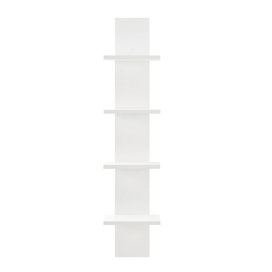 Danya B. Arica Utility Column 4-Tier Spine Wall Shelves (White)