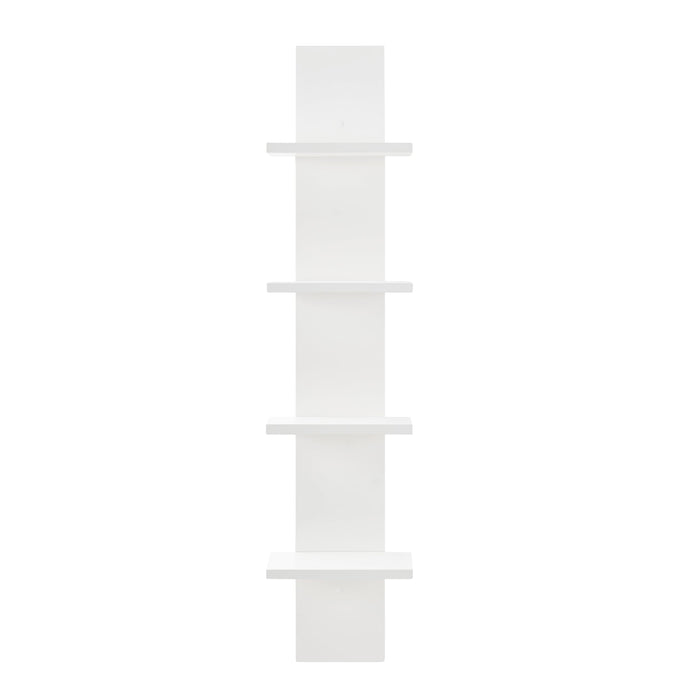 Danya B. Arica Utility Column 4-Tier Spine Wall Shelves (White)