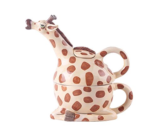 Blue Sky Clayworks Clayworks 8.25"X5"X8" Giraffe Tea for One