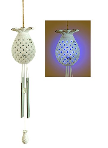 Manual MW Pineapple Ceramic Led Windchime Set of2 3.25X3.25X22.5