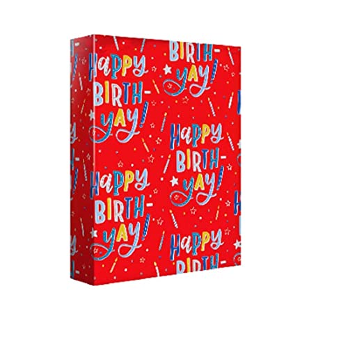Design Design Happy BirthYay Roll Wrap, 60-inch length