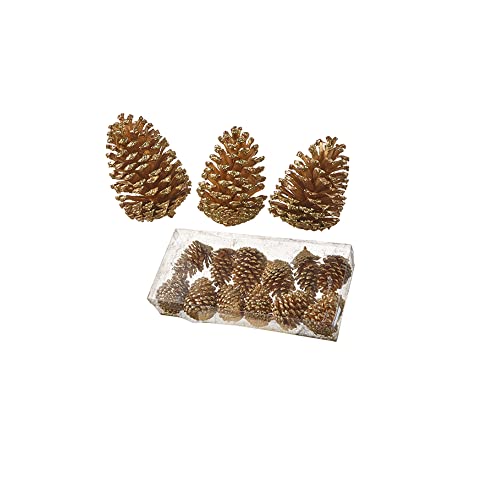 RAZ Imports 4253357 Large Glitter Pinecones, 5.5-inch Height