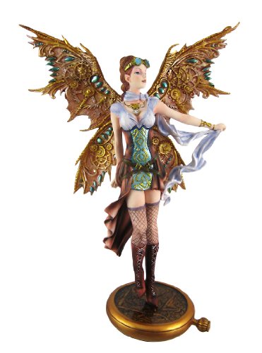 Pacific Trading PTC 13.13 Inch Steampunk Fairy Aviator Adventure Statue Figurine