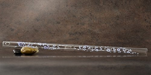 Hall Crystal Flutes 12116 - Inline Glass Flute in Eb - Blue Delft