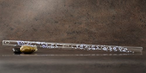 Hall Crystal Flutes 12116 - Inline Glass Flute in Eb - Blue Delft