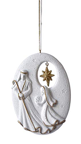 Ganz MX180061 Holy Family Ornament, 5-inch Height, Resin and Polyresin