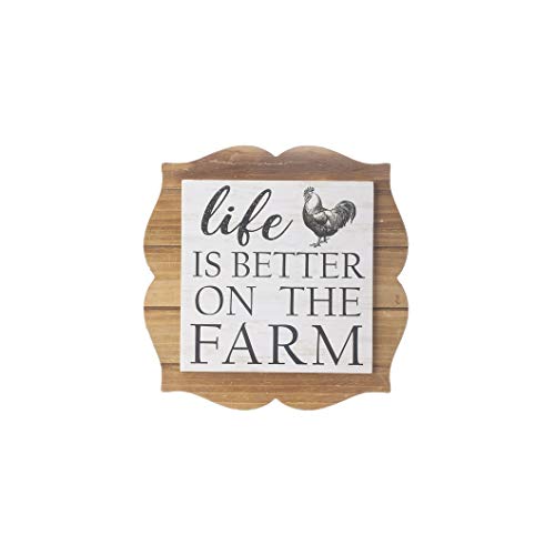 Ganz ER65585 Life is Better on The Farm Easel Sign, 9-inch Square