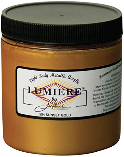 Jacquard Lumiere Paint - Sunset Gold 8 oz.