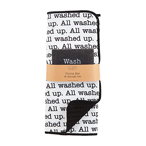 Mud Pie All Washed Drying Mat Set, 20-inch