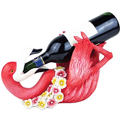 KRZH Unison Gifts Flamingo Wine Bottle Holder, 11.93-Inch Long