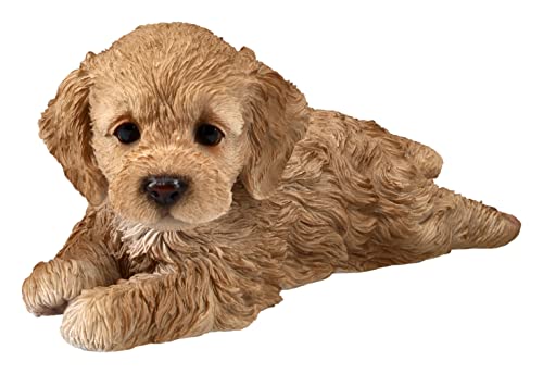Pacific Trading Giftware Cockapoo Puppy Lying Down Figurine, 8.27-inch Length, Tabletop Decoration