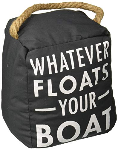 Pavilion Gift Company Whatever Floats Your Boat Dark Gray Door Stopper, Grey
