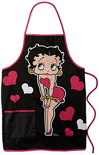 Spoontiques 16450 Betty Boop Apron, 28 x 0.1 x 31 inches, Black