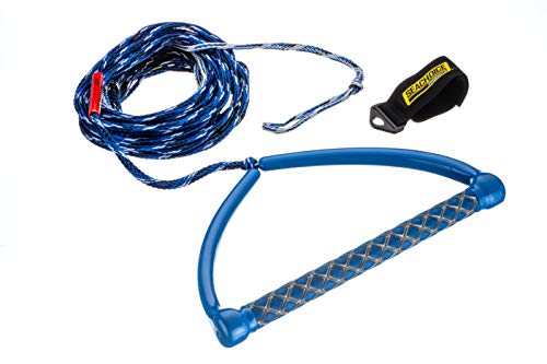 Land N Sea Distributing 3-Section Wakeboard Rope, 65 Ft. Long, 15 in. Handle w/Textured EVA Grip