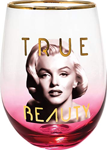 Spoontiques 21707 Marilyn Stemless Glass, 20 ounces, Pink