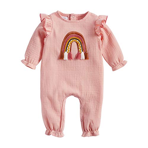 Mud Pie Tassel Rainbow Baby Bodysuit, 3-6 Months