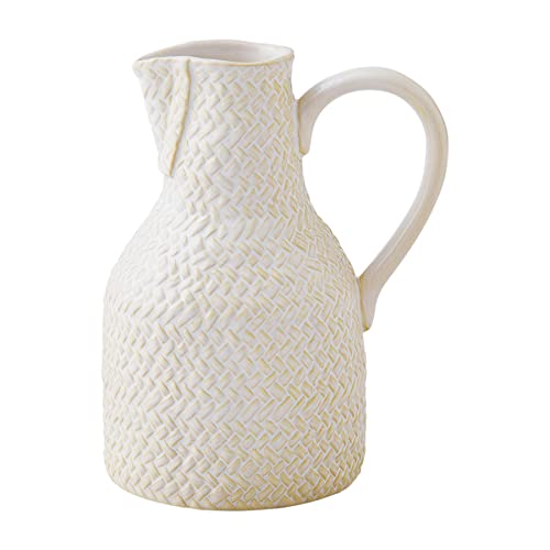 Mud Pie Stoneware Jug Vase, 7 1/2-inch Diameter