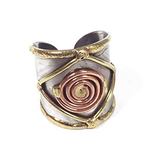 Anju Jewelry Mixed Metal Cuff Ring