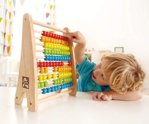 Hape Rainbow Wooden Counting Bead Abacus