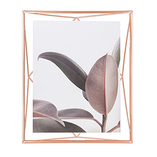 Umbra Prisma Picture Frame, 8x10 Photo Display for Desk or Wall, Copper