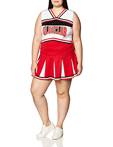 Charades Women's Adult Glee Club Two Piece Costume Set, Red/White, Medium