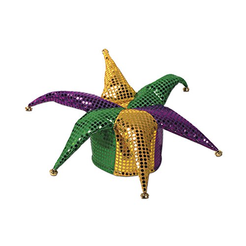 Beistle Glitz 'N Gleam Jester Hat (w/bells) Party Accessory (1 count)