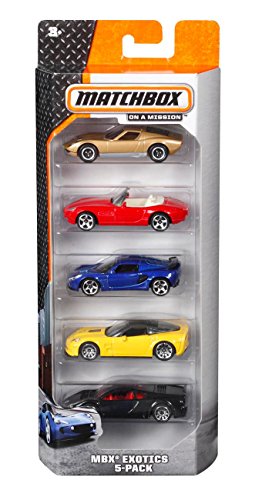 Mattel Matchbox 5-Pack of 1:64 Scale Vehicles, 5 Toy Car Collection of Real-World Replicas for Kids 3 Years Old & Up [Styles May Vary]
