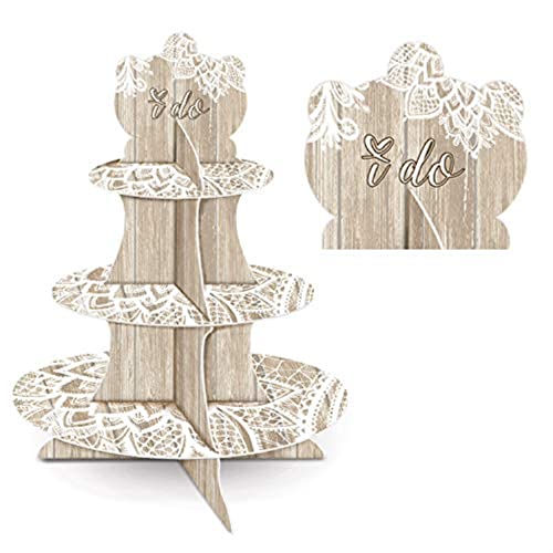 Beistle Wedding Rustic Cupcake Stand | 16" | Multicolor | 1 Pc