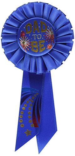 Beistle RS180 Dad to Be Rosette, 31/4 by 61/2-Inch, 1-Pack